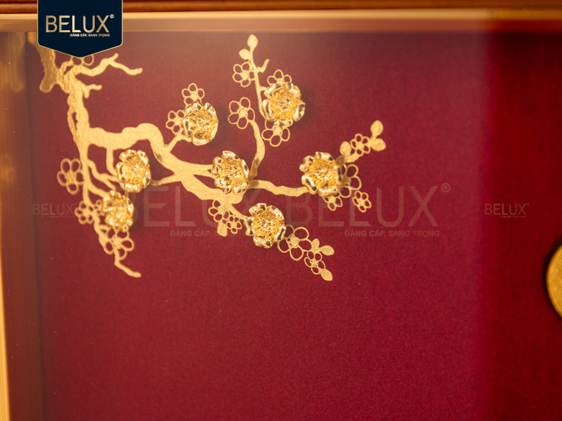 Tranh Chữ Thuận Dát Vàng 24k Kt 50x36cm